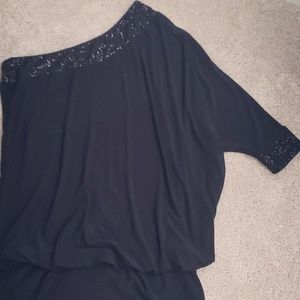 One shoulder little black dress